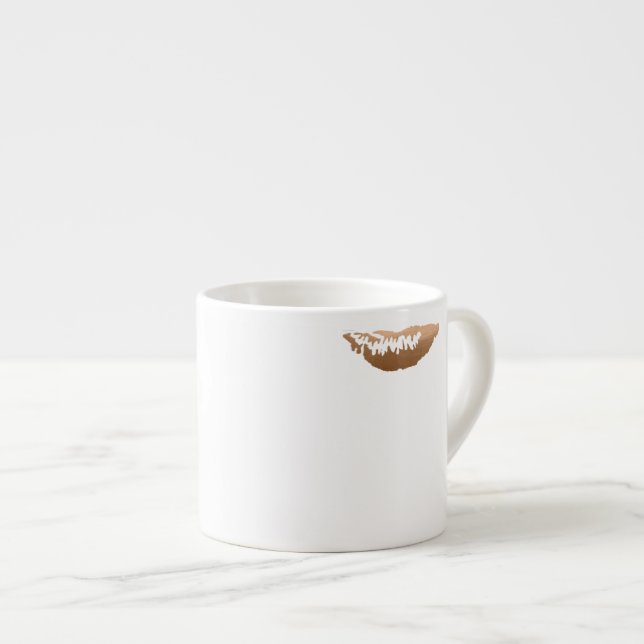 Lippenfleck-Kaffee-Tasse Espressotasse (Vorderseite Rechts)