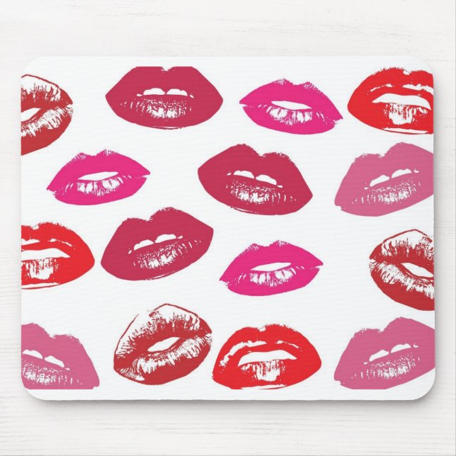 Lippenkuss-Mausunterlage Mousepad (Vorne)