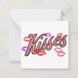 Lippenküsse mitteilungskarte