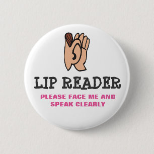 Lippenleser Button