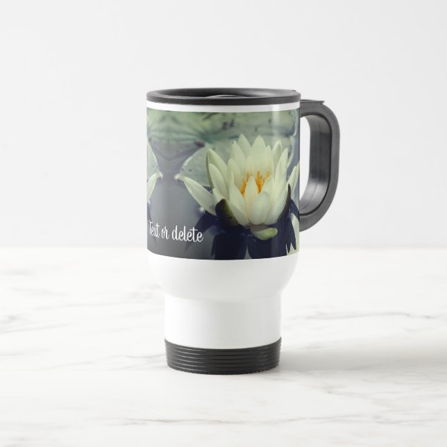 Lippenlilie Lotus Personalisiert Reisebecher (VorderseiteRechts)