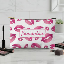 Lippenmuster Rosa & Weiß