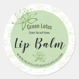 Lippenstaub Marketing Label Grün Runder Aufkleber