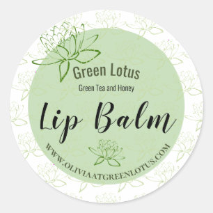 Lippenstaub Marketing Label Grün Runder Aufkleber