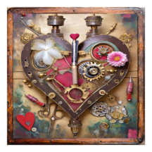 Lippenstift Blumen Herz Steampunk Serie