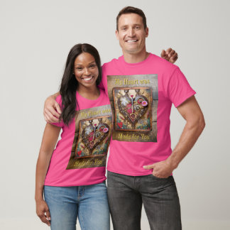 Lippenstift Blumen Herz Steampunk Serie T-Shirt