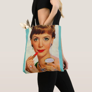 Lippenstift-Dame der 60er Jahre Tasche