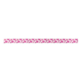 Lippenstift-Kuss-Form-Druck-Muster Satinband