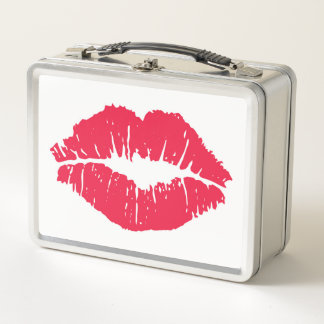 Lippenstift-Kuss Metall Brotdose