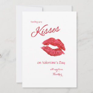 Lippenstift-Kuss Valentinstagskarte Feiertagskarte