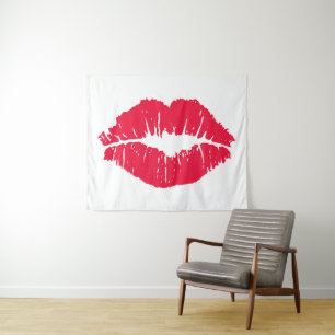 Lippenstift-Kuss Wandteppich