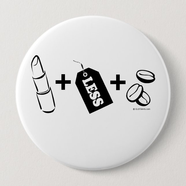 Lippenstift-Lesbe Button (Vorderseite)