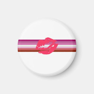 Lippenstift-Lesben-Stolzflagge Magnet