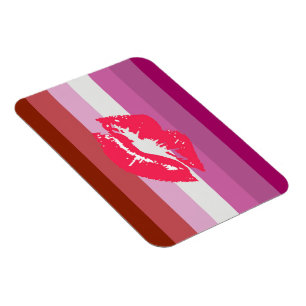 Lippenstift-Lesben-Stolzflagge Magnet