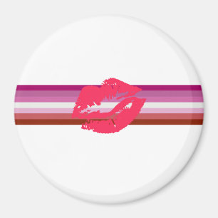 Lippenstift-Lesben-Stolzflagge Magnet