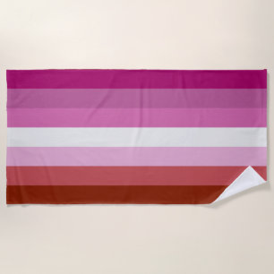 Lippenstift-Lesben-Stolzflagge Strandtuch