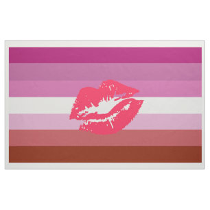 Lippenstift-lesbische Stolz-Flagge Stoff