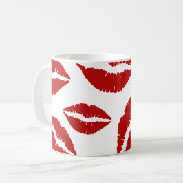 Lippenstift-Lippen ganz über Druck Kaffee-Tasse Kaffeetasse