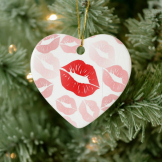 Lippenstift-Lippen Keramik Ornament