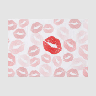 Lippenstift-Lippen Seidenpapier