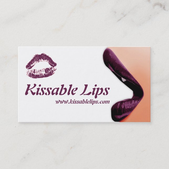 Lippenstift-Lippenmake-upVisitenkarten b Visitenkarte (Vorderseite)