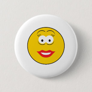 Lippenstift Mädchen Gesicht Button