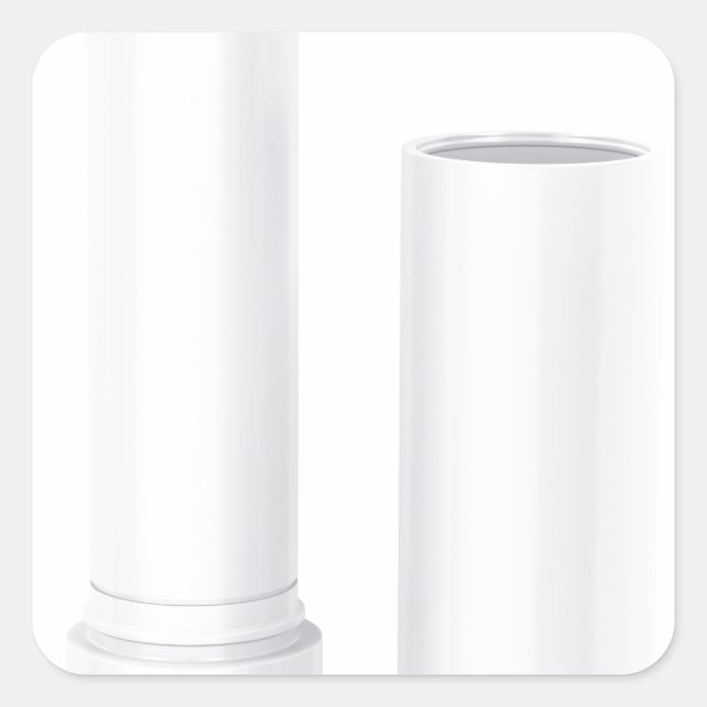 Lippenstift Quadratischer Aufkleber (Vorderseite)