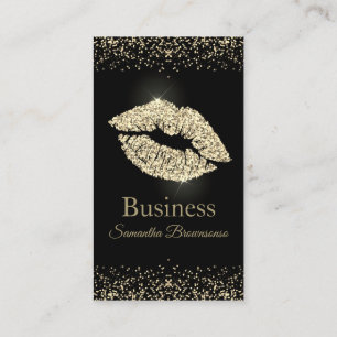 Lippenstift sepia Glitter-Lippen Gold-Make-up-Salo Visitenkarte