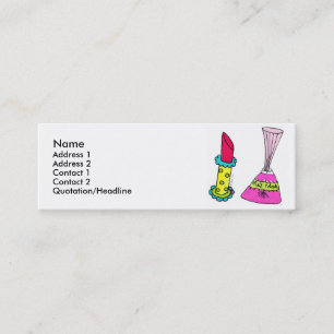 Lippenstift u. Nagellack-Visitenkarten Mini Visitenkarte