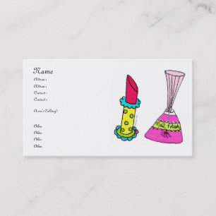 Lippenstift u. Nagellack-Visitenkarten Visitenkarte