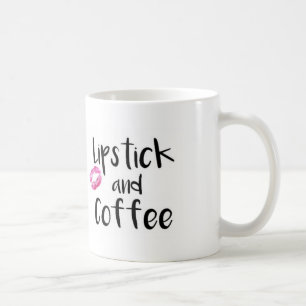Lippenstift und Kaffee Kaffeetasse