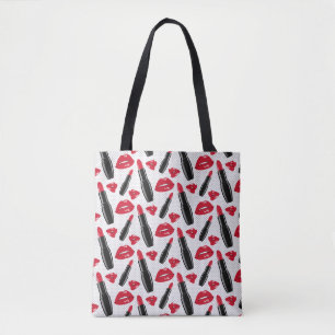 Lippenstift-und LippenTupfen-Muster Tasche