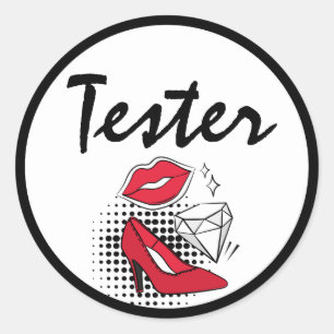 Lippenstift Verteiler Tester Moderne Lippen Kuss E Runder Aufkleber