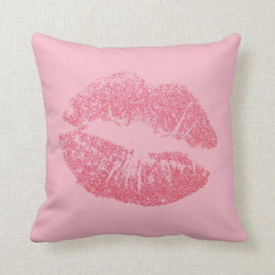 Lippenstift-Wurfs-Kissen 16" x 16" Kissen