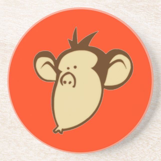 Lippy Monkey-Untersetzer Untersetzer (Vorne)