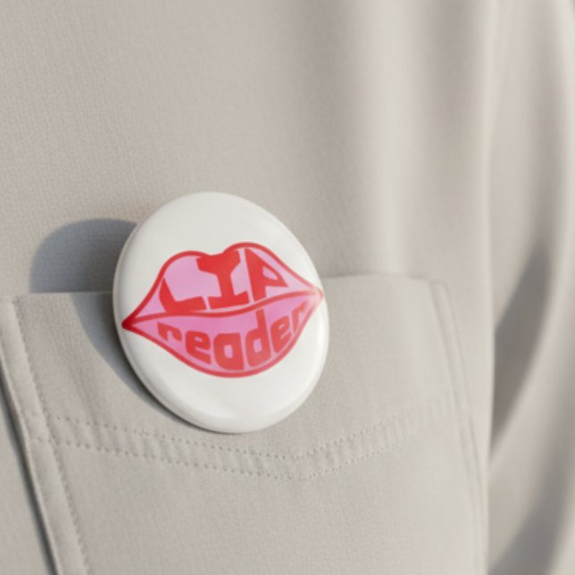 Lipreader Abzeichen Schwerhörigkeit Gehörlosigkeit Button (Von Creator hochgeladen)