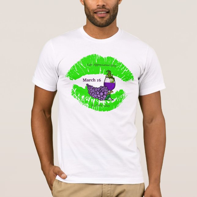 Lips Appreciation Day & St.Urho's Day T - Shirt #2 (Vorderseite)