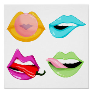 Lips Art Poster