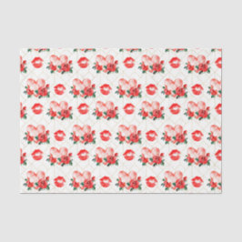 Lips für die Herz-Blume (Design 37 Red Series) Seidenpapier