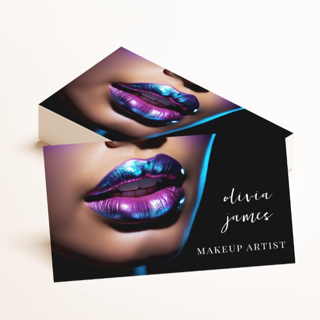 Lips Kosmetik Makeup Artist Beauty Salon Visitenkarte (Von Creator hochgeladen)