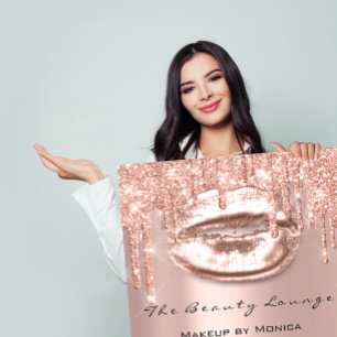 Lips  Makeup Öffnungszeiten Salon Rose Tropfen Gla Poster