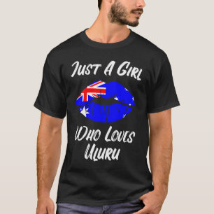 Lips Mouth Liebe Australian Flag Uluru T-Shirt