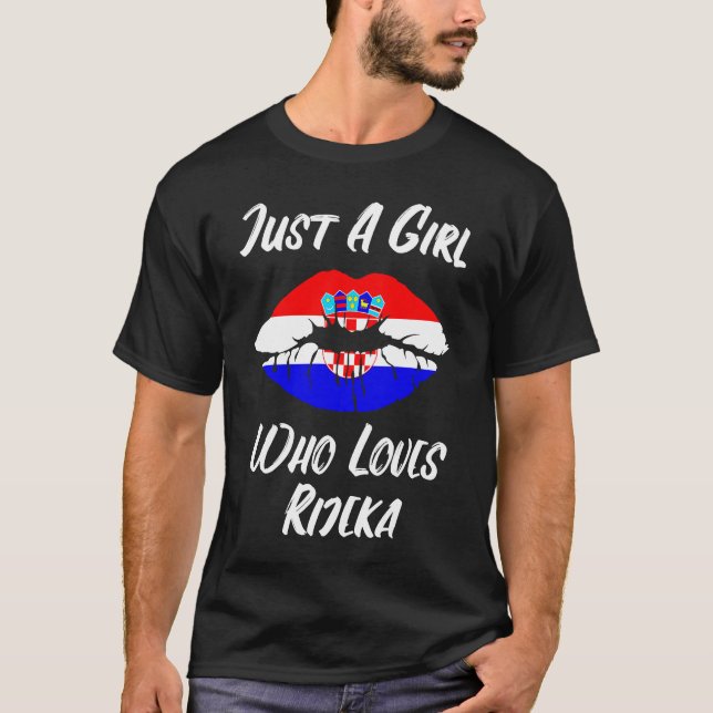 Lips Mouth Liebe Crotic Flag Rijeka T-Shirt (Vorderseite)