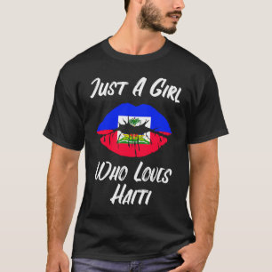 Lips Mouth Liebe Haitian Flag Haiti T-Shirt