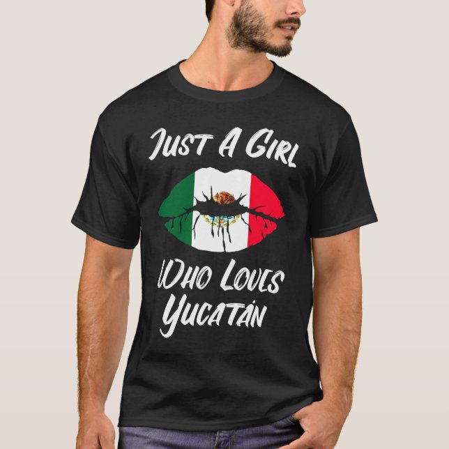 Lips Mouth Liebe Mexican Flag Yucatan T-Shirt (Vorderseite)