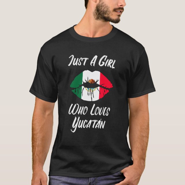 Lips Mouth Liebe Mexican Flag Yucatan T-Shirt (Vorderseite)
