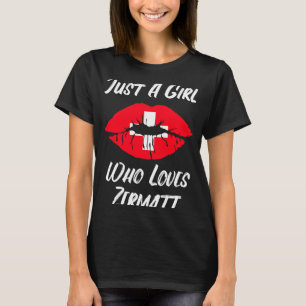 Lips Mouth Liebe Schweiz Flag Zermatt T-Shirt