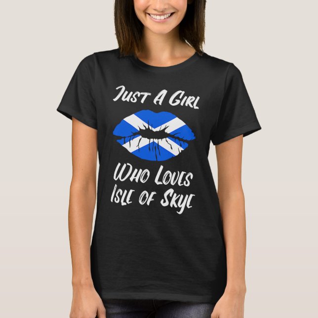 Lips Mouth Liebe Scottish Flag Isle of Skye T-Shirt (Vorderseite)