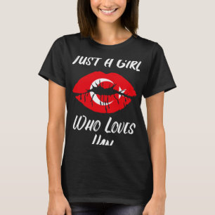 Lips Mouth Liebe Türkische Flagge Van T-Shirt