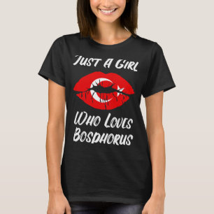 Lips Mouth Liebe Türkischer Flaggen Bosporus T-Shirt